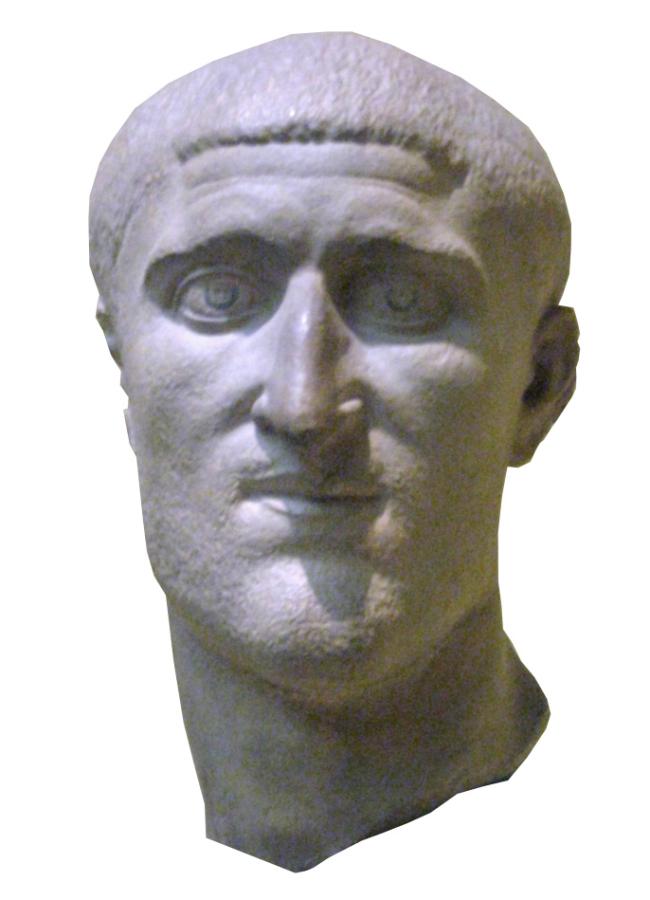 Constantius Chlorus jako caesar 293-305, follis. Minc. Heraclea, 8,45g  nádherný stav
