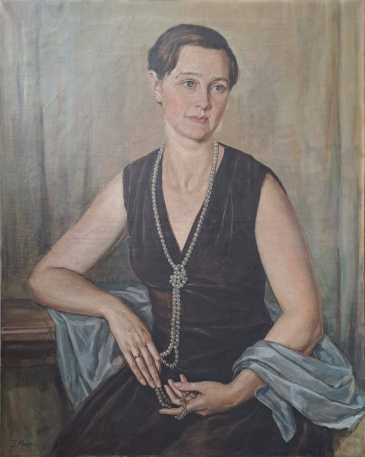 1929 Portrét art deco dámy Akad. Mal Jozef Prokop