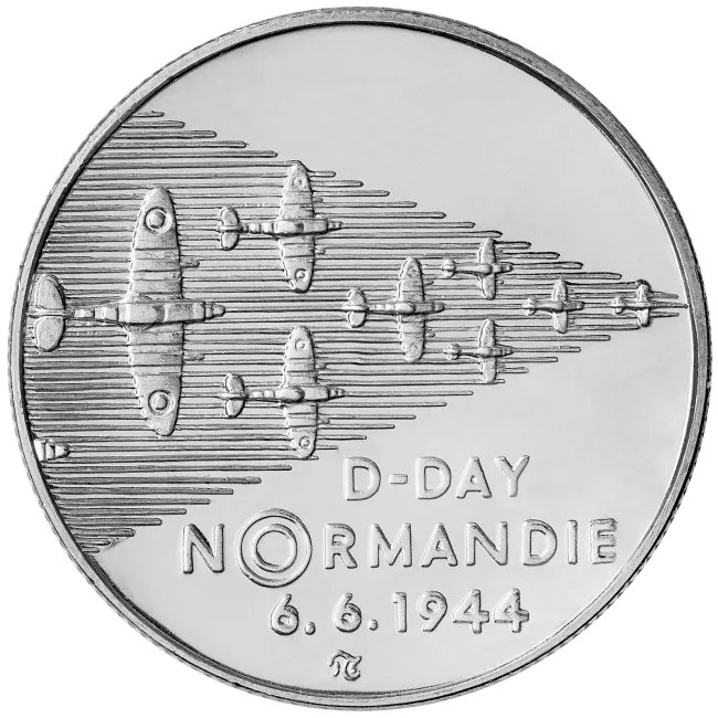 Pamätná strieborná minca. Vylodenie spojencov v Normandii 50. výročie 1994 200 kč
