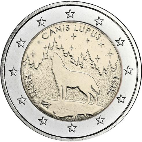 2021 2 EURO Estónsko Vlk