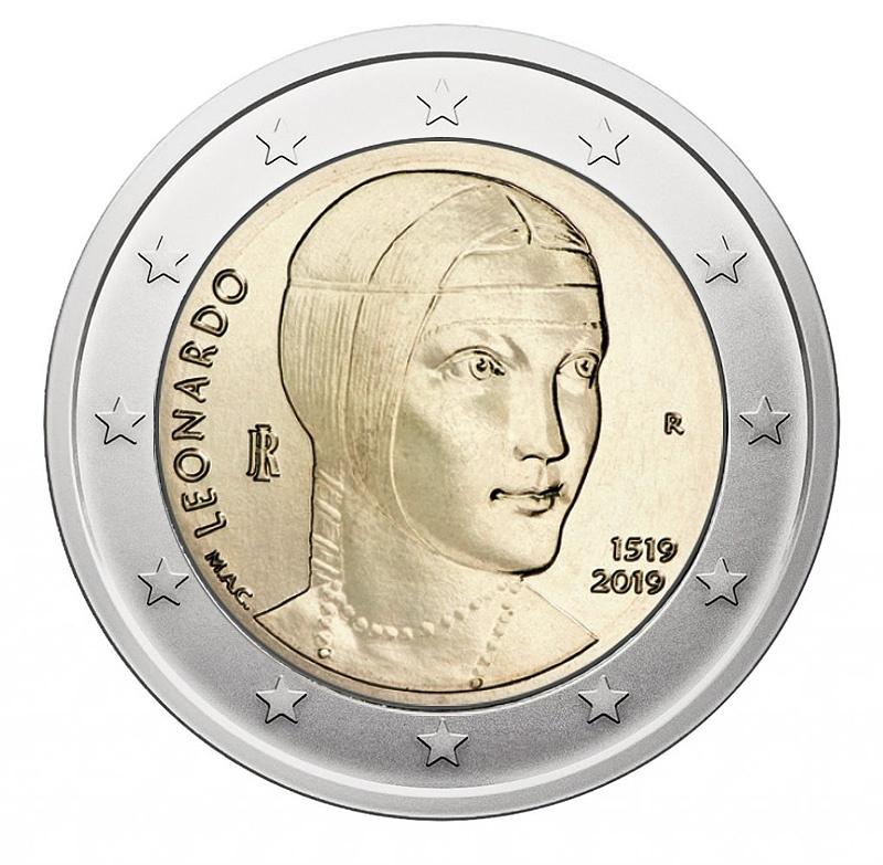 2019 Taliansko 2 eurá Leonardo Da Vinci