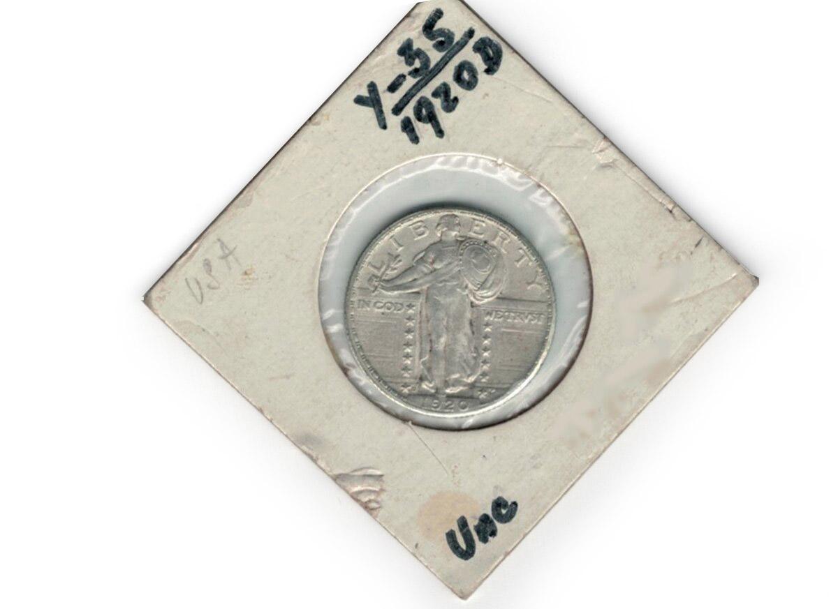 Vzácna minca USA quarter Dollar 1920 D
