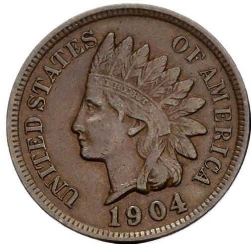 1 Cent 1904 USA Indiánska hlava