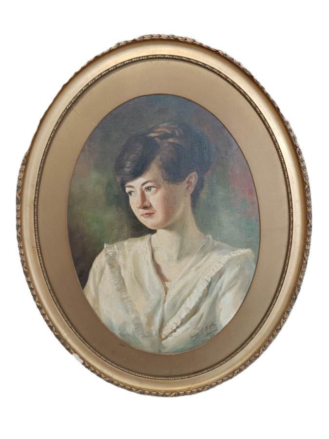 1918 Max R Höfler Dáma olejomaľba