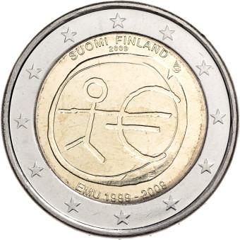 2009 2 Euro Fínsko - 10. výročie hospodárskej a menovej únie