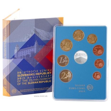 Súbor mincí SR 2023 proof like v plexi obale - 30.výročie vzniku Slovenskej republiky