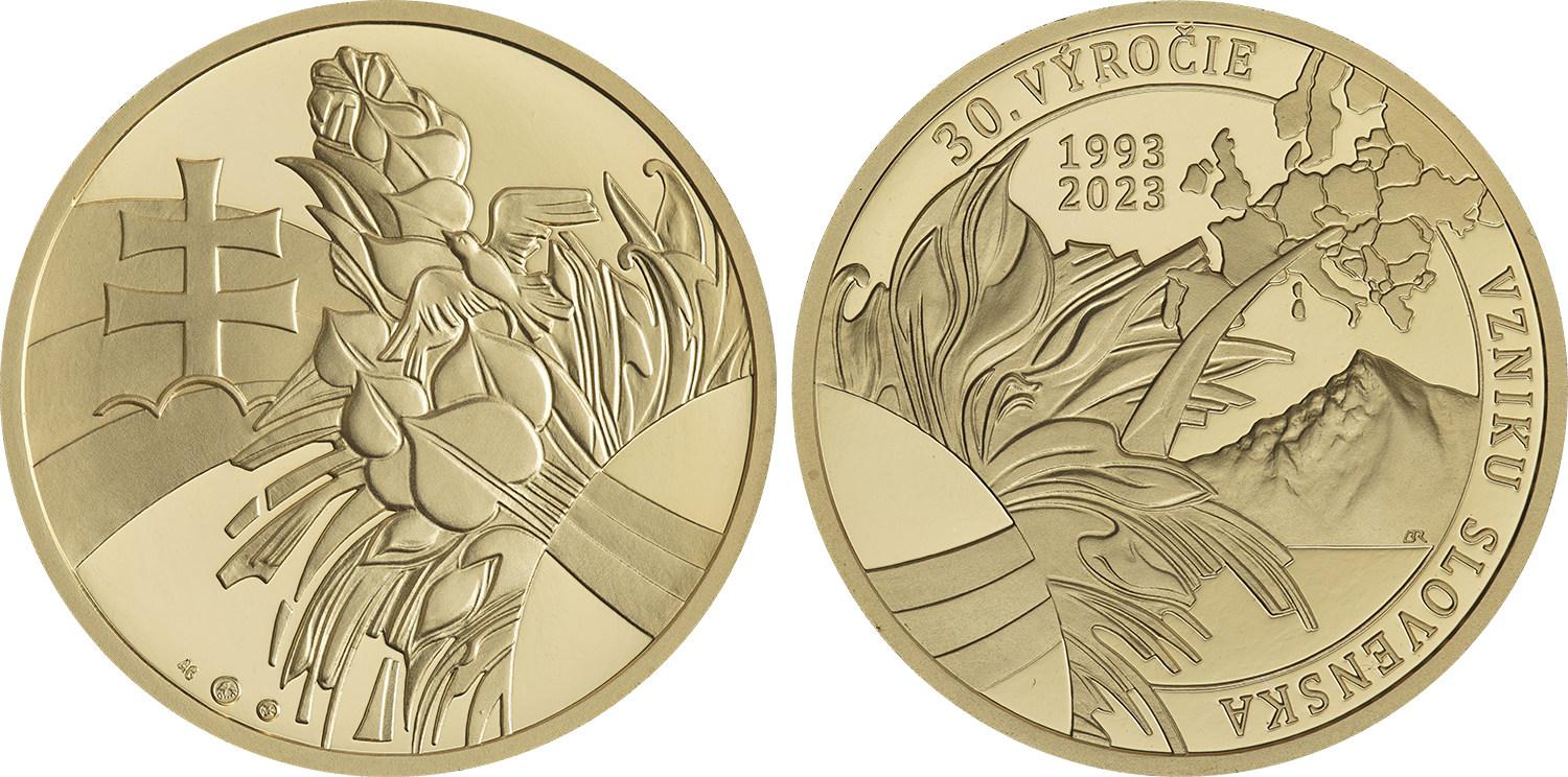 Medaila zlatá - 30.výročie vzniku samostatného Slovenska