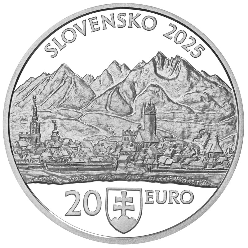 2025 Strieborná minca 20€ - Pamiatková rezervácia Kežmarok
