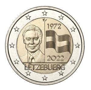 2022 Luxembursko 2 eurá Vlajka