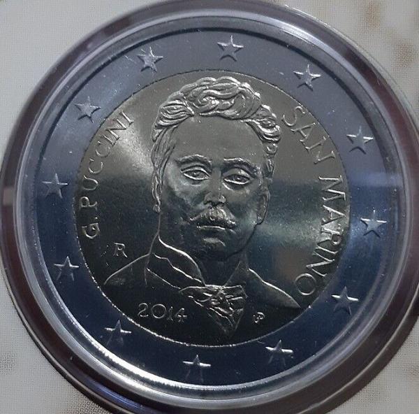 2014 San Maríno 2 euro Giacomo Puccini