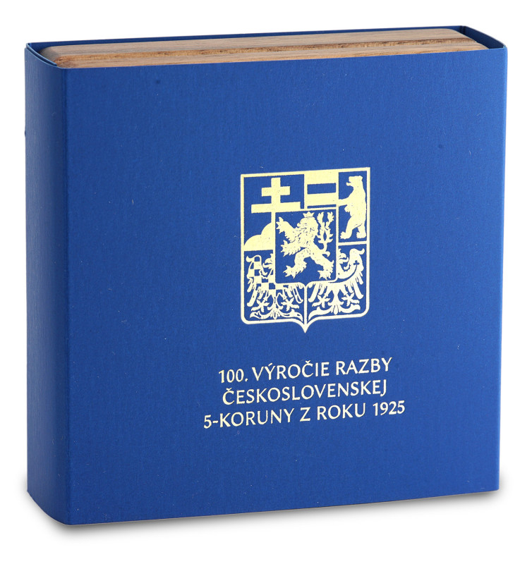 2025 Zlatá medaila - 100. výročie razby prvej Československej 5-koruny 3