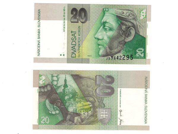 20 korún Slovenských 2001 Séria J  UNC