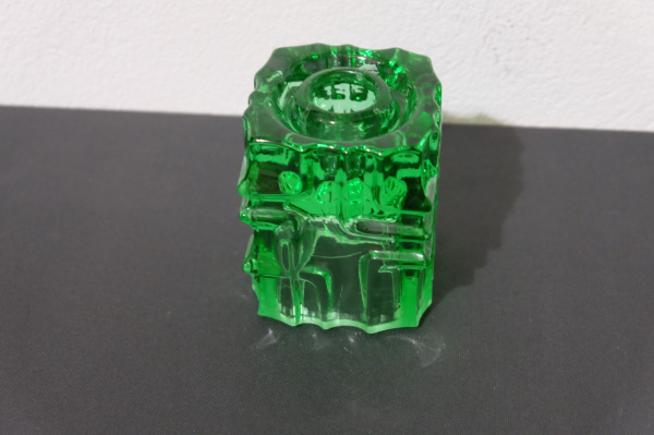 1968 Vladislav URBAN zelená váza sklo union 2