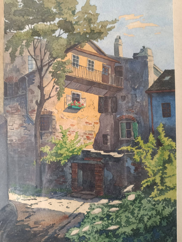 Obraz malovaná krajinka od neznámeho maliara AQVAREL 3