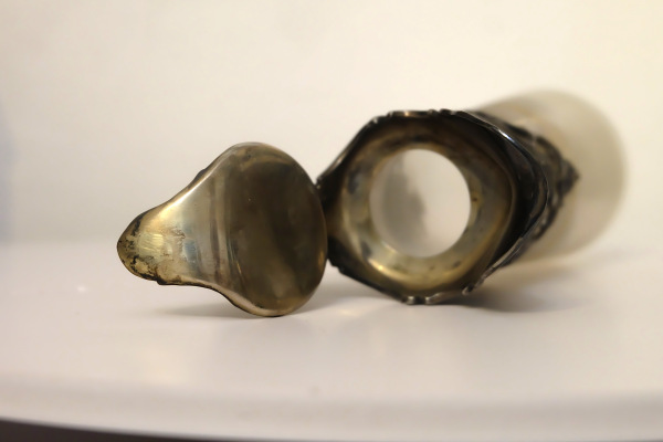 Secesný postriebrený džbán s vrchnákom 4