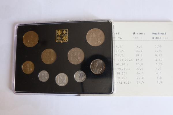 Sada obehových mincí 1991 Československo
