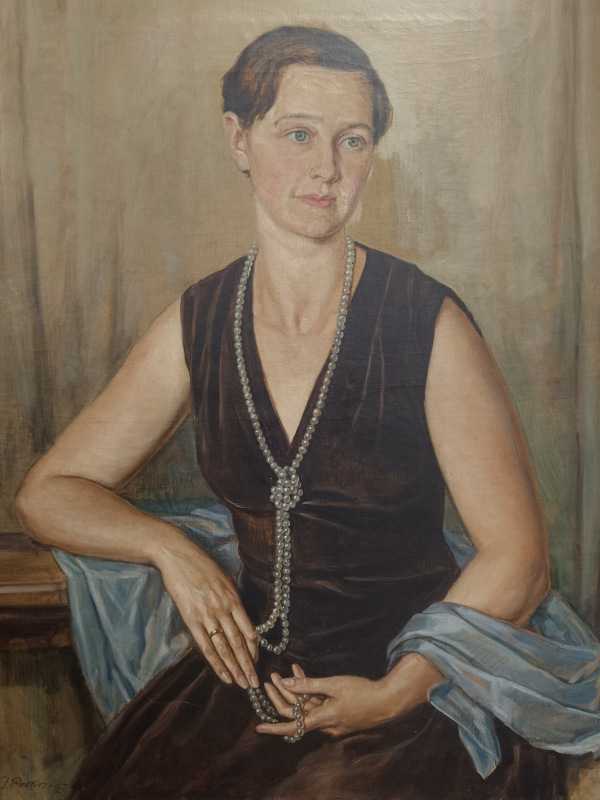 1929 Portrét art deco dámy Akad. Mal Jozef Prokop 3