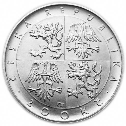 1996 Pamätná strieborná minca. 200 kč. 200. výročie Českej omše vianočnej Jakuba Jana Ryby