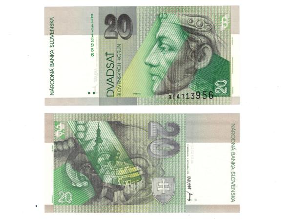 20 korún Slovenských 1993 Séria B  UNC