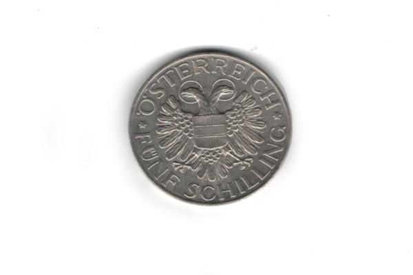 Strieborná minca 5 schilling Magna Mater 0/0 1936