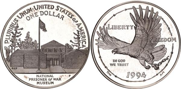 1994 1 Dollar P USA Minca múzeum vojnových zajatcov