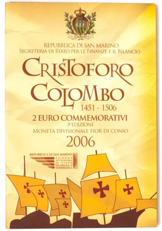 2006 San Maríno 2 eurá Krištof Kolumbus