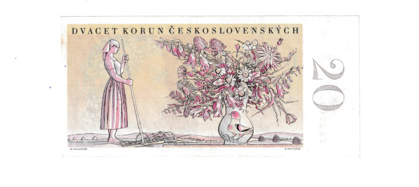 1949 20 kčs A19 UNC neperforované 1