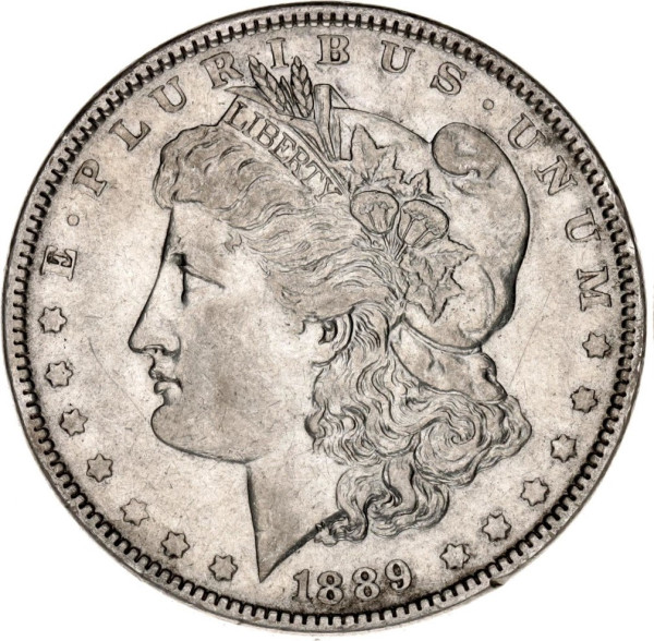 1889 Strieborná veľká minca Morgen dollar