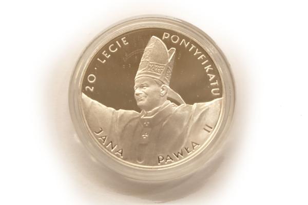 Strieborná minca Ján Pavol II. 10 zloty Ag. Proof 1998