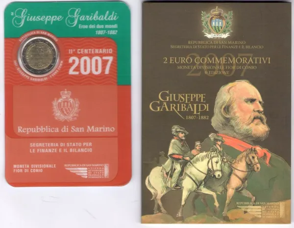 2007 San Maríno2 eurá Giuseppe Garibaldi