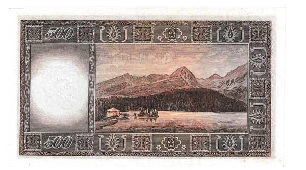 1945 500 kčs Kollar séria D Stav N perforácia S 1