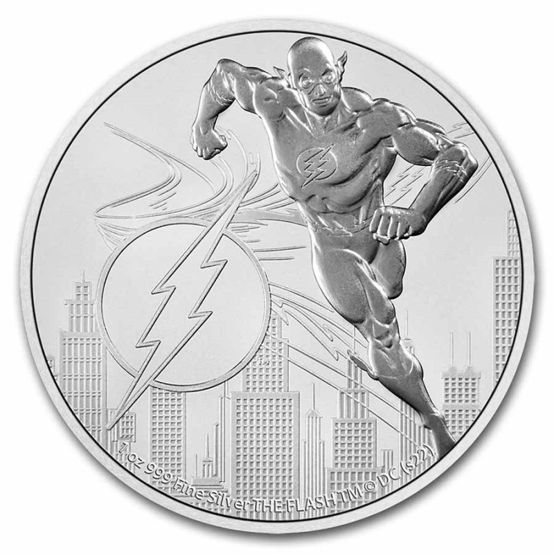 2022 2 Dollars Niue BU 1 Oz Ag The Flash