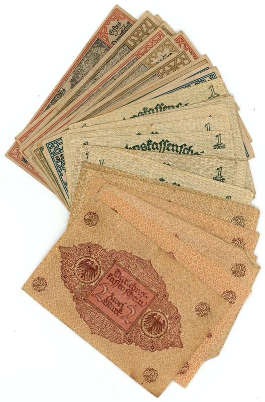 Set bankoviek Nemecko okolo roku 1920