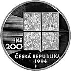 1994 Pamätná strieborná minca. Vylodenie spojencov v Normandii 50. výročie  200 kč