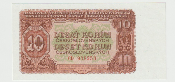 1953 10 Kčš séria CD UNC