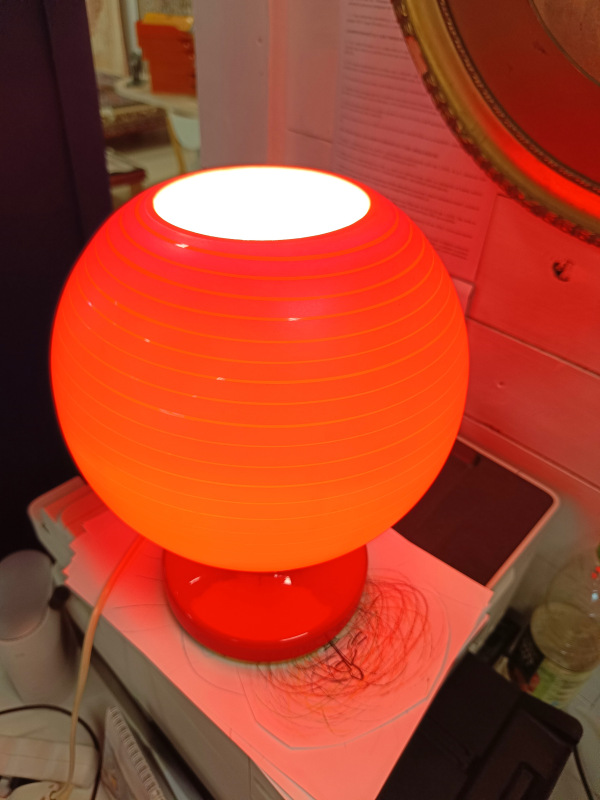 Červená pásikavá lampa Tabéry OPP Jihlava 2