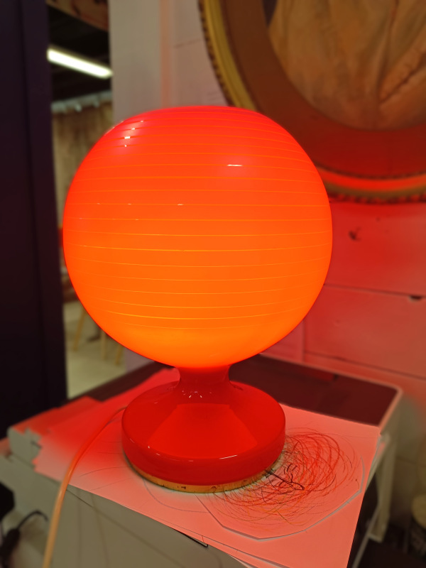 Červená pásikavá lampa Tabéry OPP Jihlava 1
