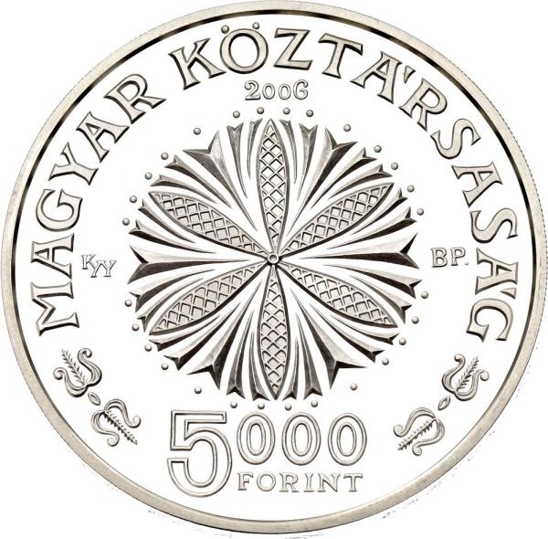 2006 Béla Bártok 5000 forintov striebro Proof 1