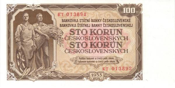 1953 100 Korún Československo UNC