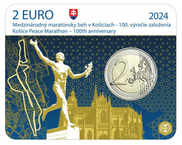 2024 Zberateľská karta 2€ - Medzinárodný maratónsky beh v Košiciach