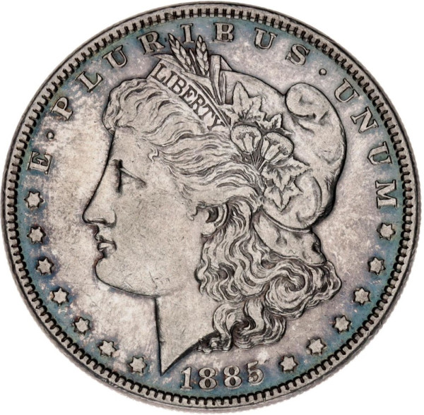 1885 Strieborná veľká minca Morgen dollar