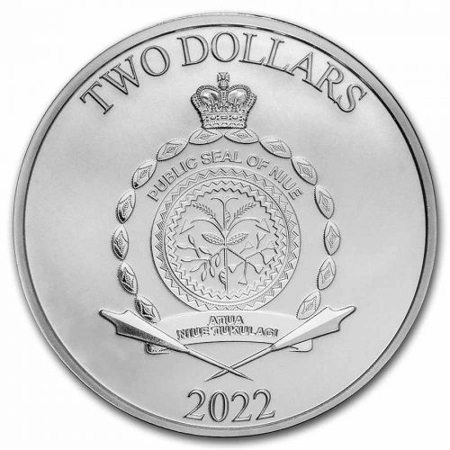 2022 2 Dollars Niue BU 1 Oz Ag The MANDALORIAN 1