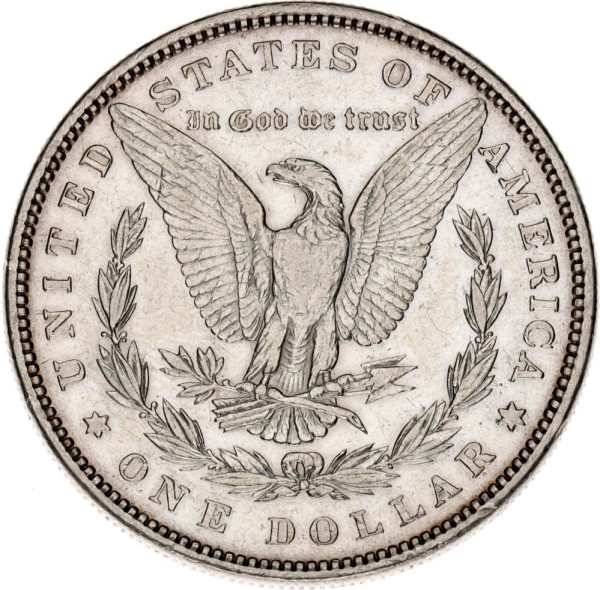 1885 Strieborná veľká minca Morgen dollar 1