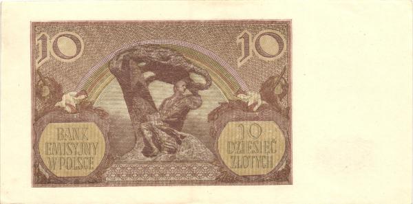 1940 10 Zlotych nemecká okupúcia