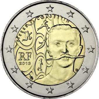 2013 2 EURO Francúzsko - Pierre de Coubertin