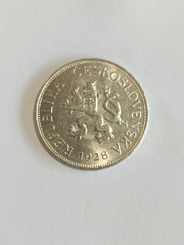 1928a 5 korún Československo 1