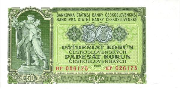 1953 50 Korún Československo UNC HP