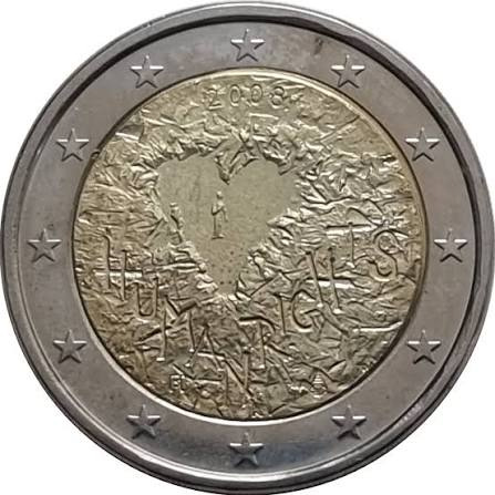 2008 Fínsko 2 eurá Výročie deklarácie ľudských práv UNC