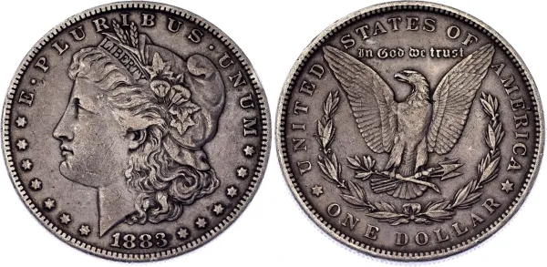 Strieborná veľká minca Morgen dollar 1883