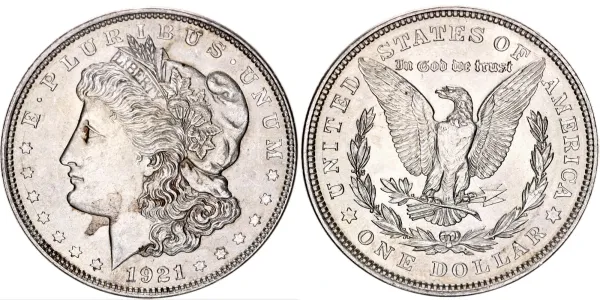 Strieborná veľká minca Morgen dollar 1921